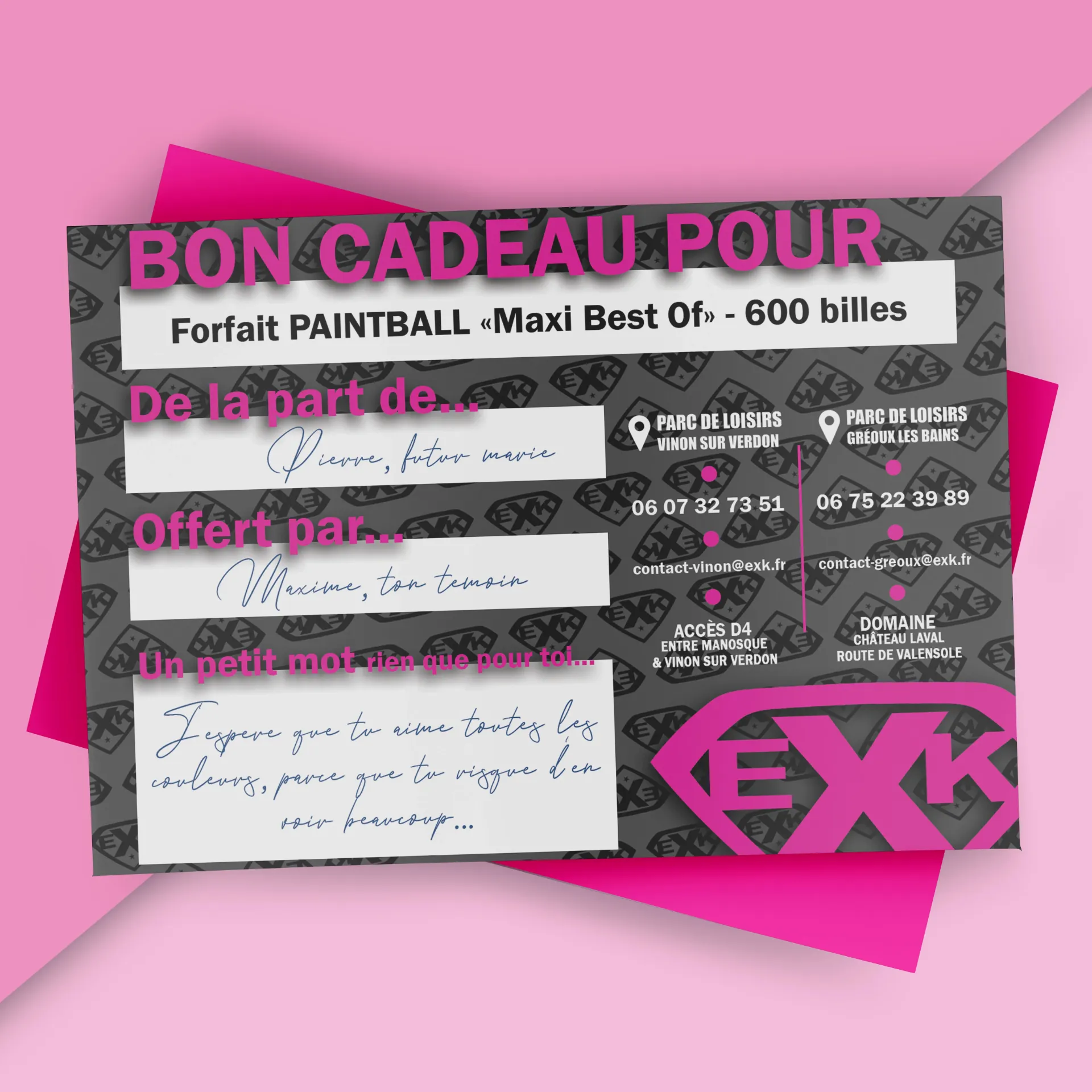 Bon cadeau - Paintball (First - 200 billes)