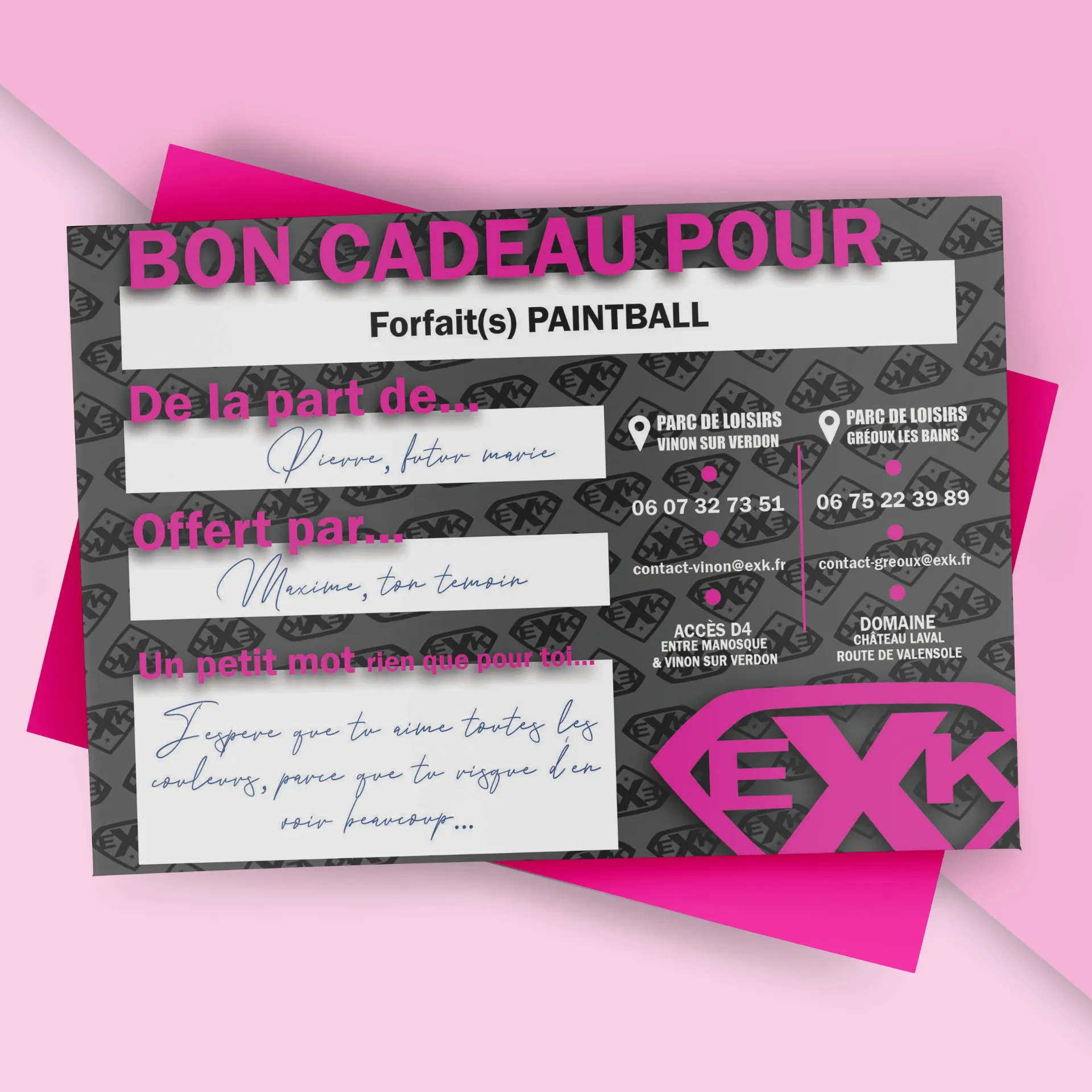 Bon cadeau - Paintball