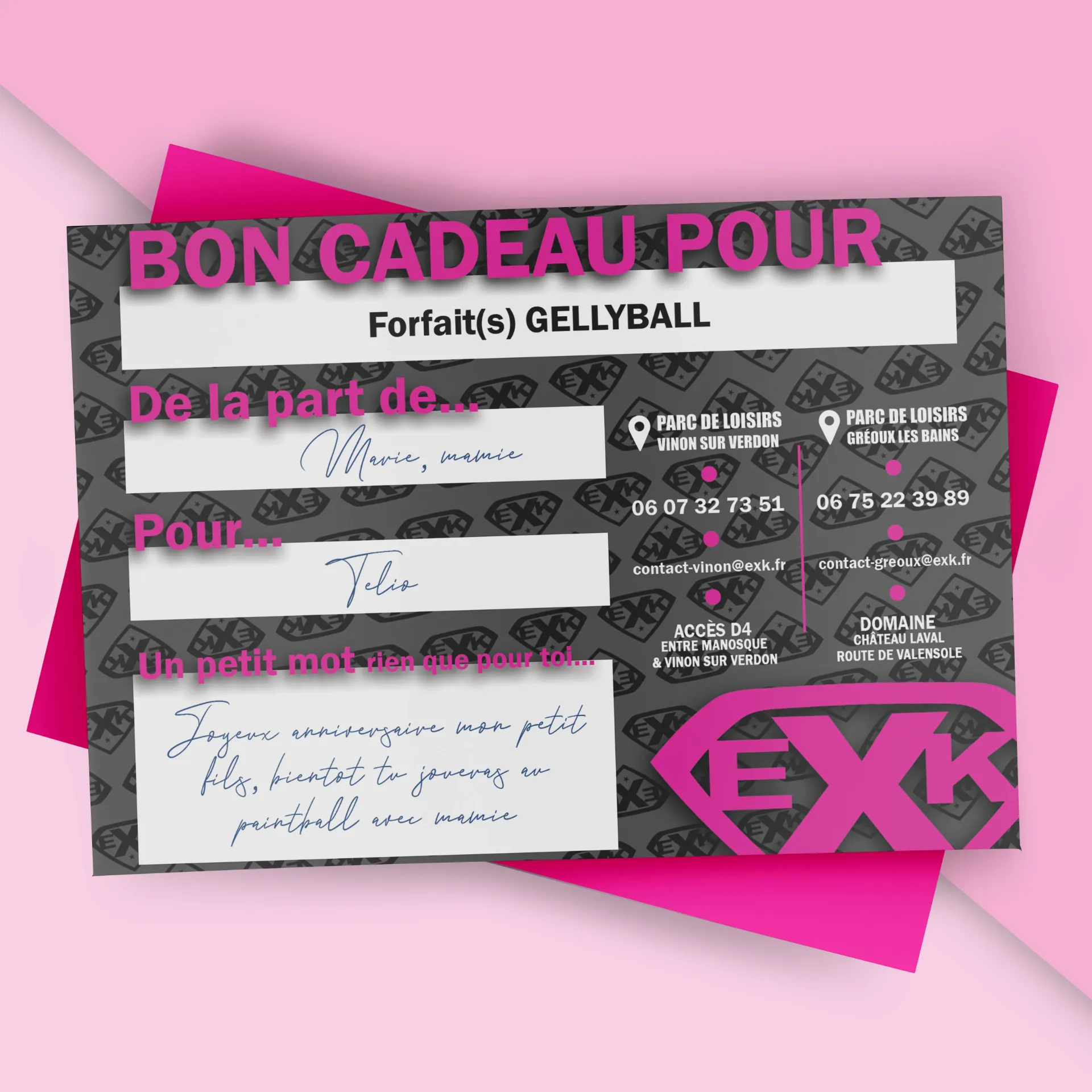 Bon cadeau - Gellyball
